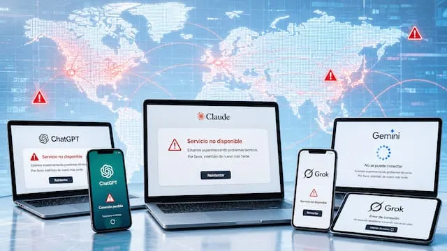 ChatGPT y otras plataformas de inteligencia artificial sufren interrupciones este jueves